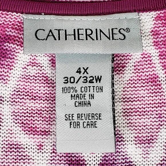 Catherines Cardigan Sweater Women’s Plus Size 4X 30/32W Mermaid Pink Button - Picture 5 of 10